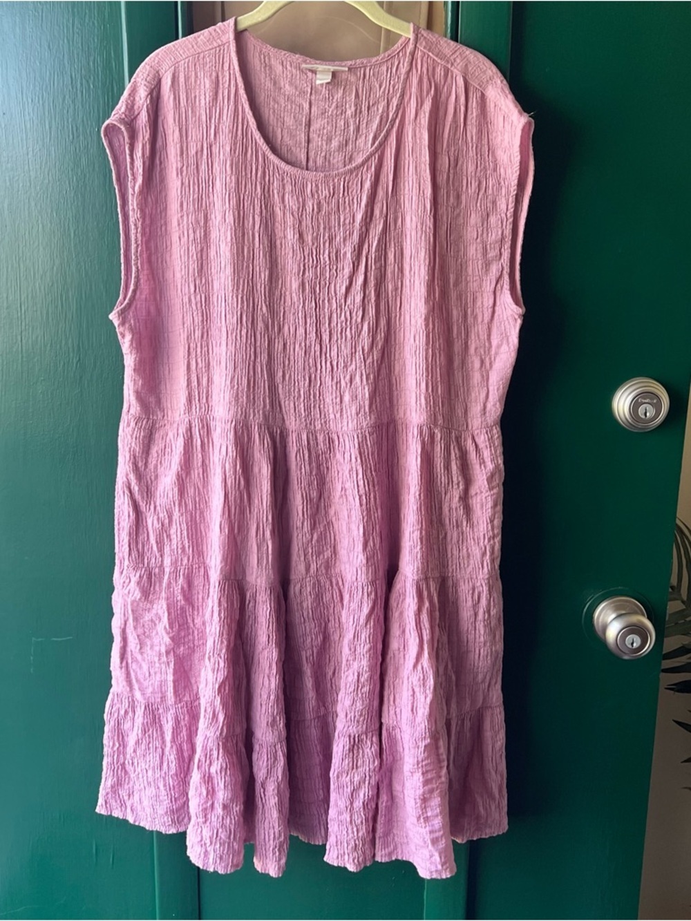 Knox Rose Pink Tiered Sleeveless Midi Dress size large
